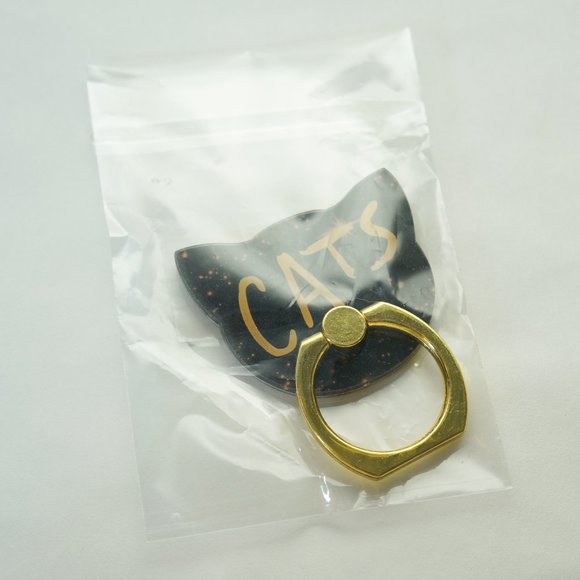Cats The Musical Phone Keyring / Stand in black & gold, new in package - Picture 3 of 3